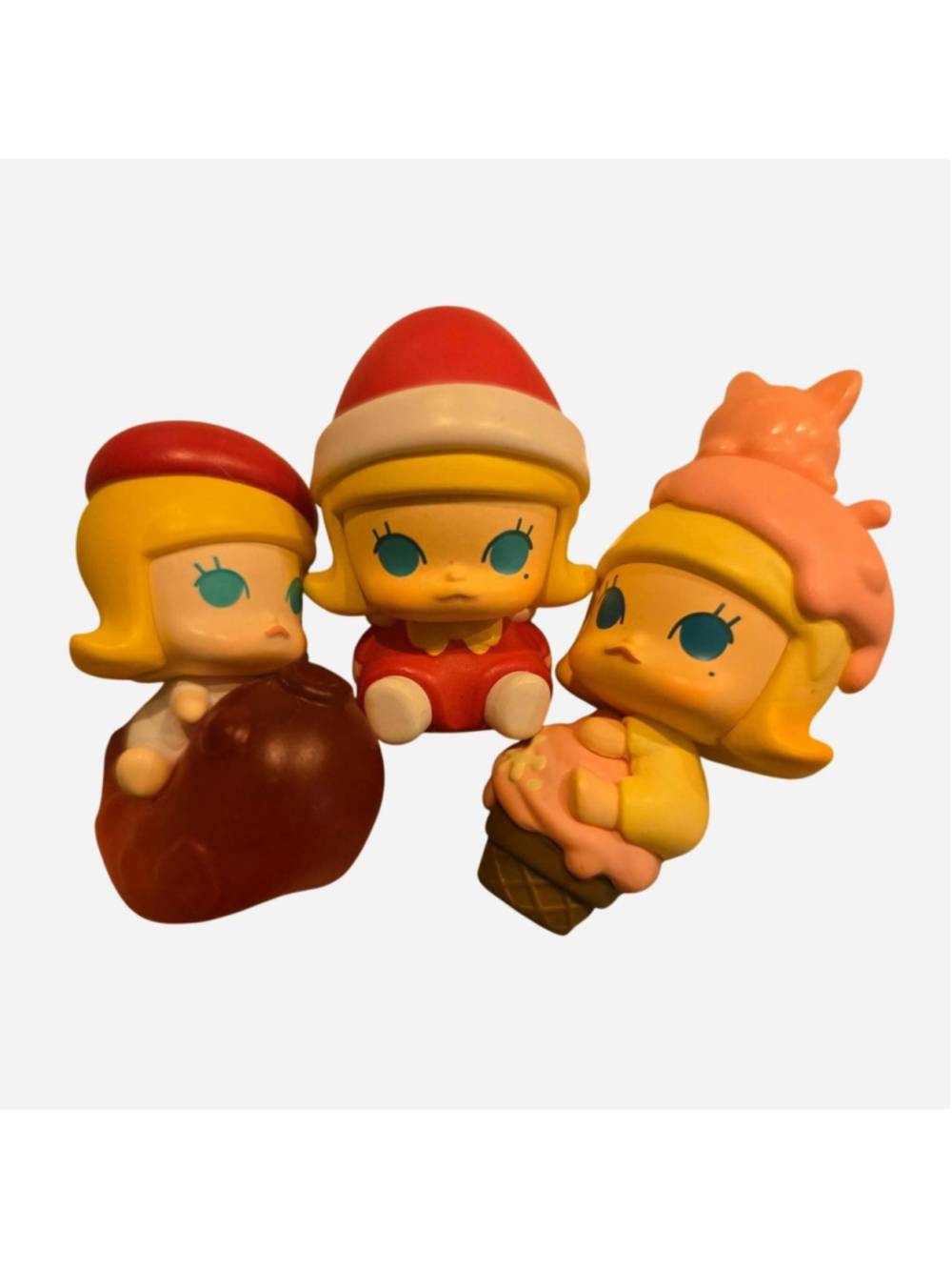 3 Pop Mart mini figures - molly koi, ice cream, and santa #popmart #collectible